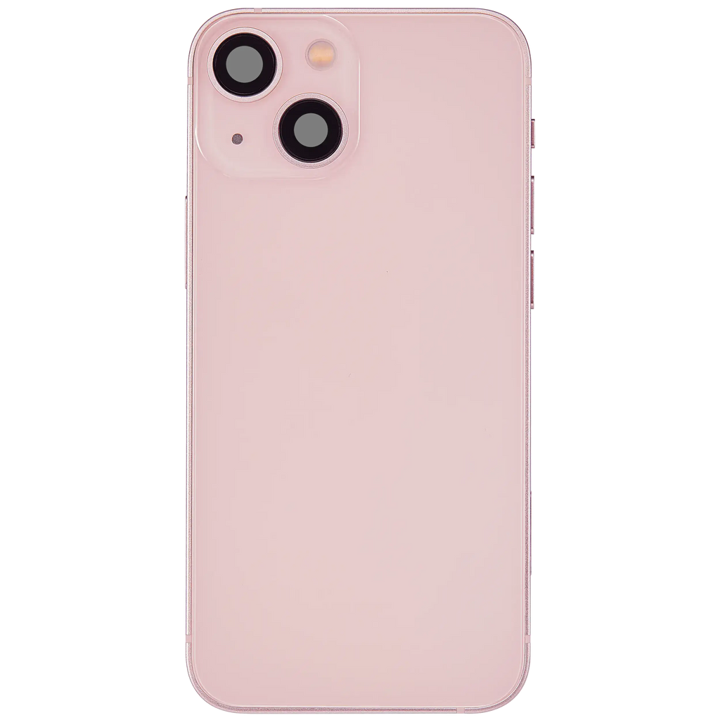 Backcover/Rahmen mit Ladebuchse Flex & Small Parts für iPhone 13 Mini (EU / Global Version) (gebrauchter OEM-Ausbau, Qualität A) (Pink)