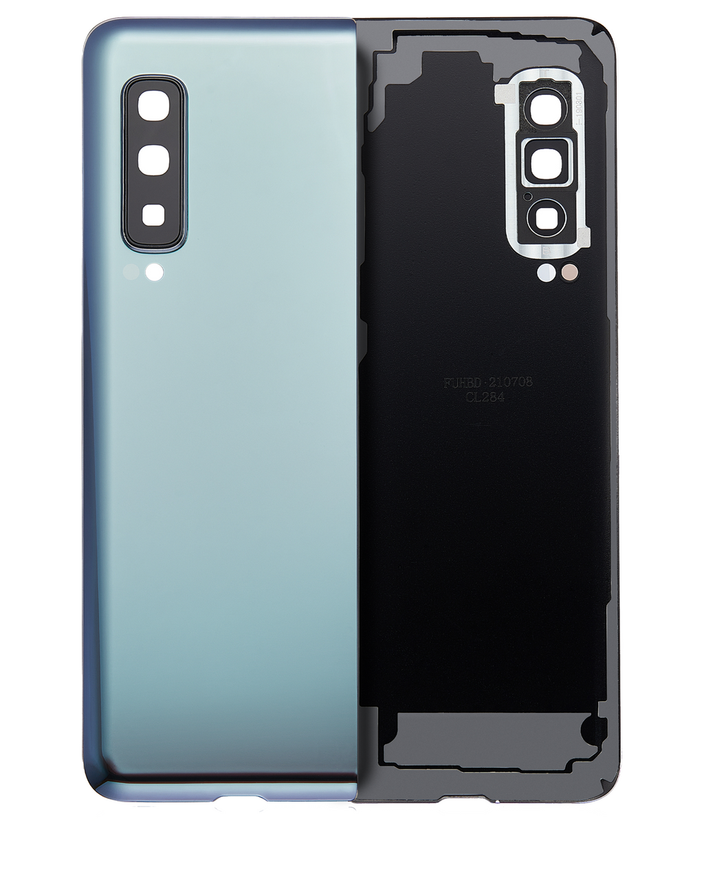 Backcover mit Kameralinse für Samsung Galaxy Fold Premium Space Silber