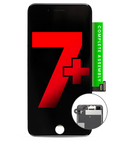 Complete LCD-Display mit Stahlplatte für iPhone 7 Plus (mit Front Camera: Prox Sensor & Ear Speaker) (Aftermarket Plus Quality: XO6) (Schwarz)