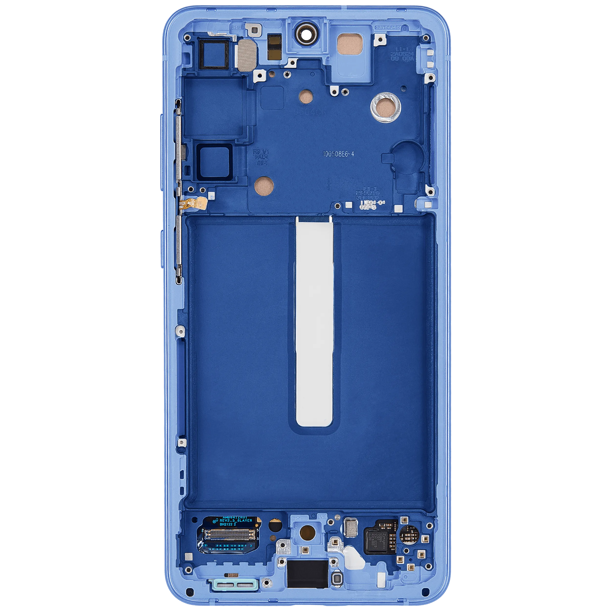 OLED-Display mit Rahmen für Samsung Galaxy S21 FE 5G (US & Internationale Version) (Aftermarket Plus) (120Hz) (Blau)