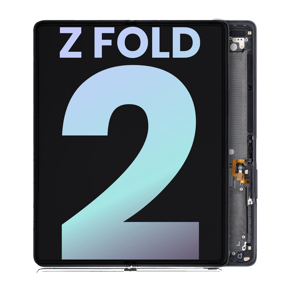 Inner OLED Display with Frame for Samsung Galaxy Z Fold 2 5G (US & International) (Service Pack) Mystic Black
