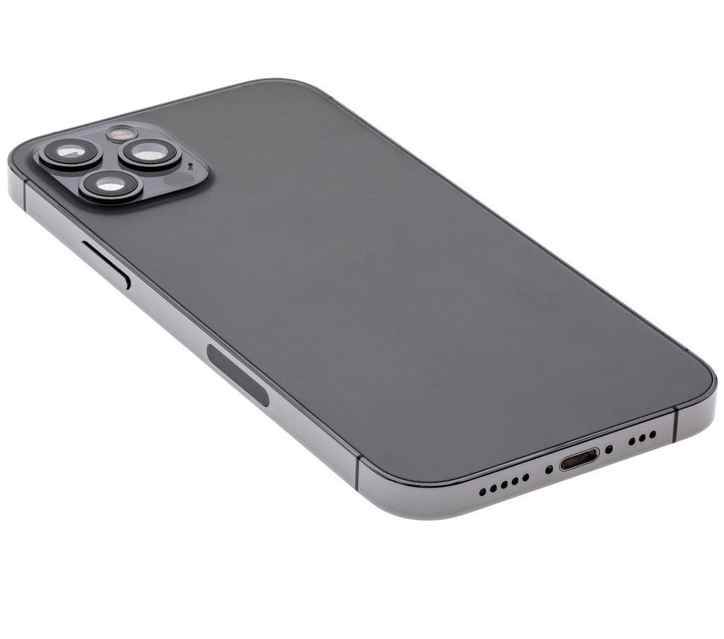 Backcover/Rahmen mit Small Parts für iPhone 12 Pro (US-Version) (gebrauchter OEM-Ausbau, Qualität A) (Graphite)