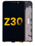 LCD-Display mit Rahmen für BlackBerry Z30 (Schwarz)