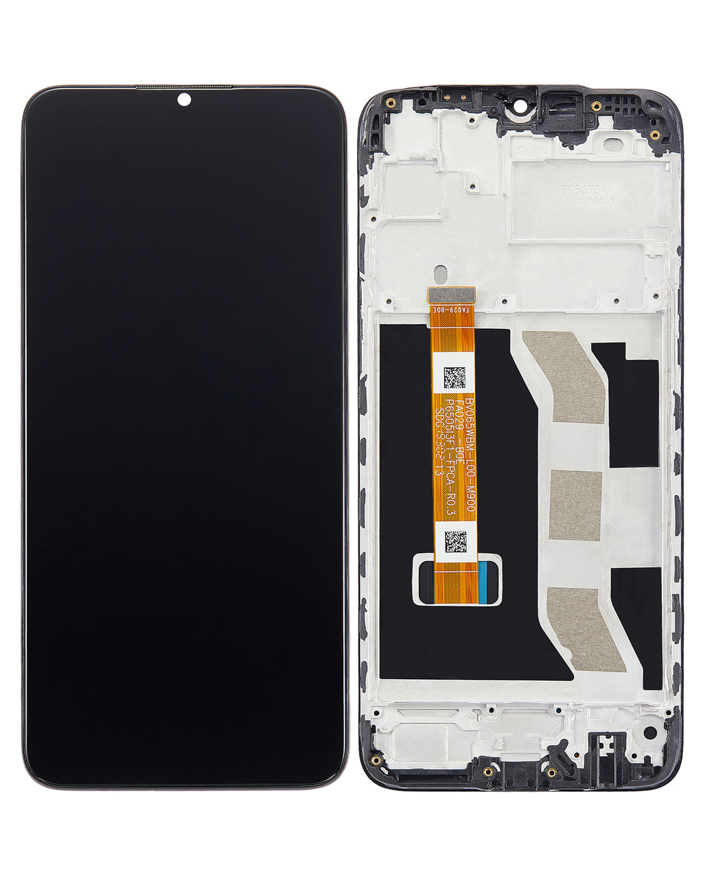 LCD-Display mit Rahmen für Realme C3 (Refurbished) (Alle Farben)