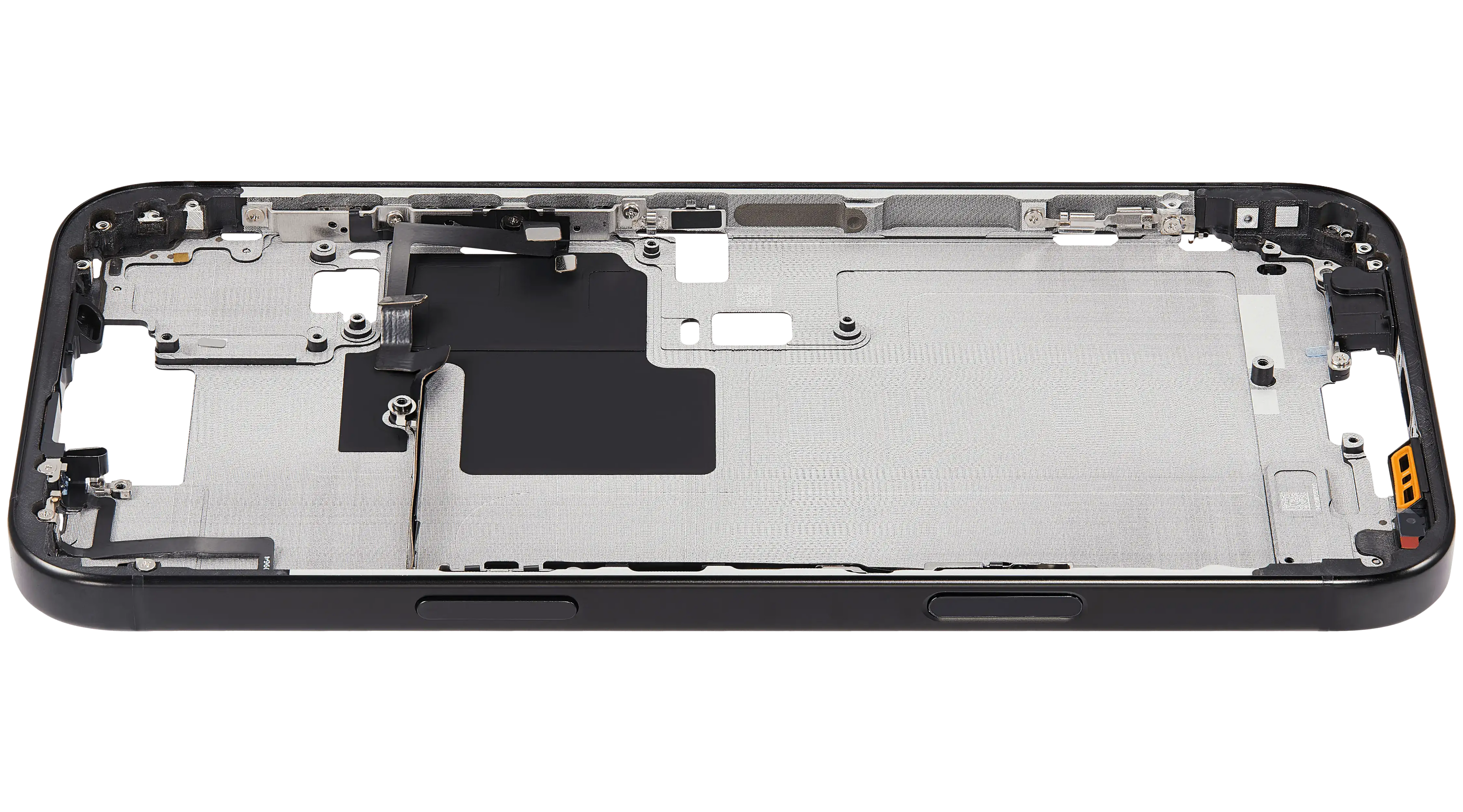 Midframe/Rahmen mit Power And Volume Button für iPhone 16 Pro Max (US-Version) (Aftermarket Plus) (Schwarz Titanium)