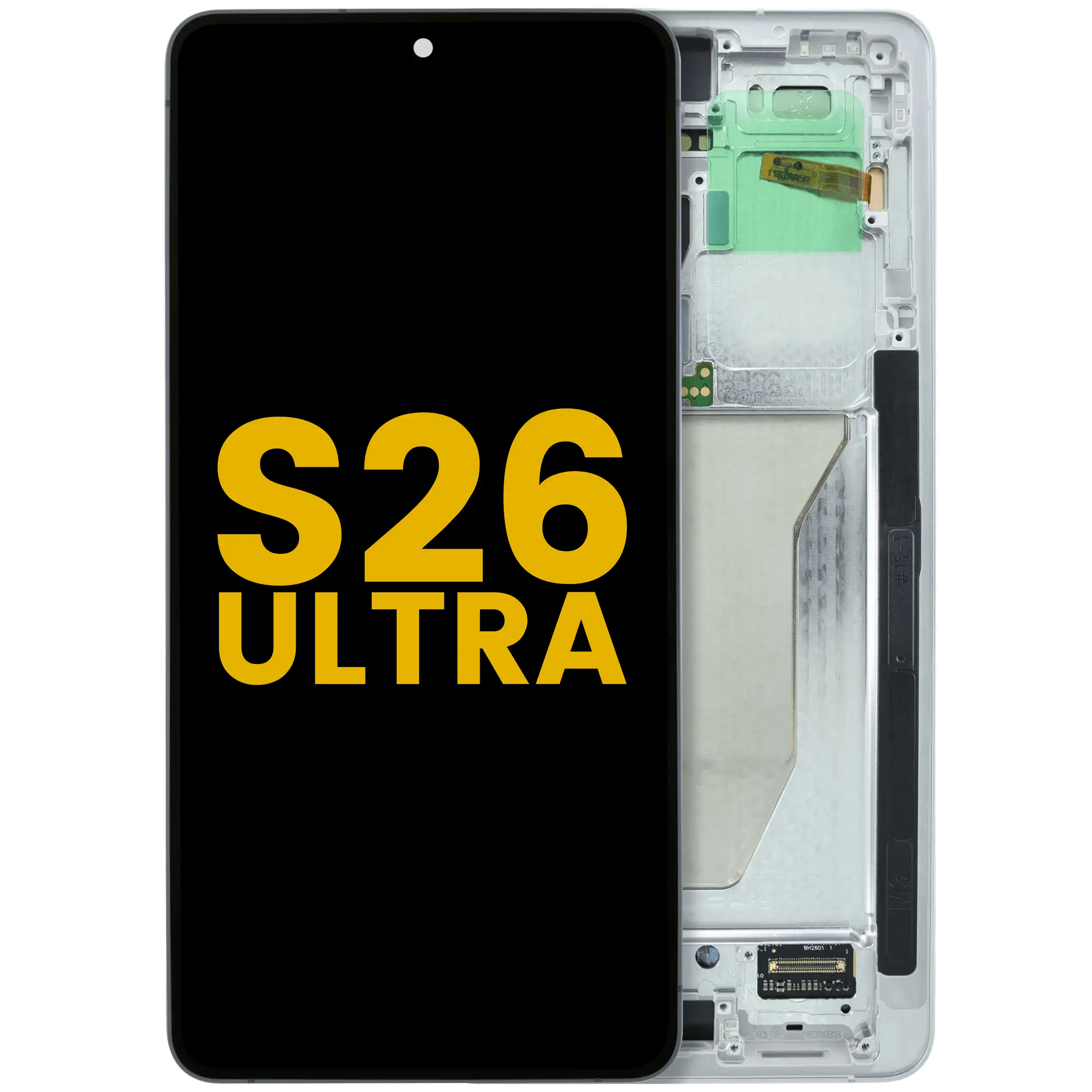 OLED-Display mit Rahmen für Samsung Galaxy S26 Ultra 5G (US & International) (Refurbished) (Weiß)