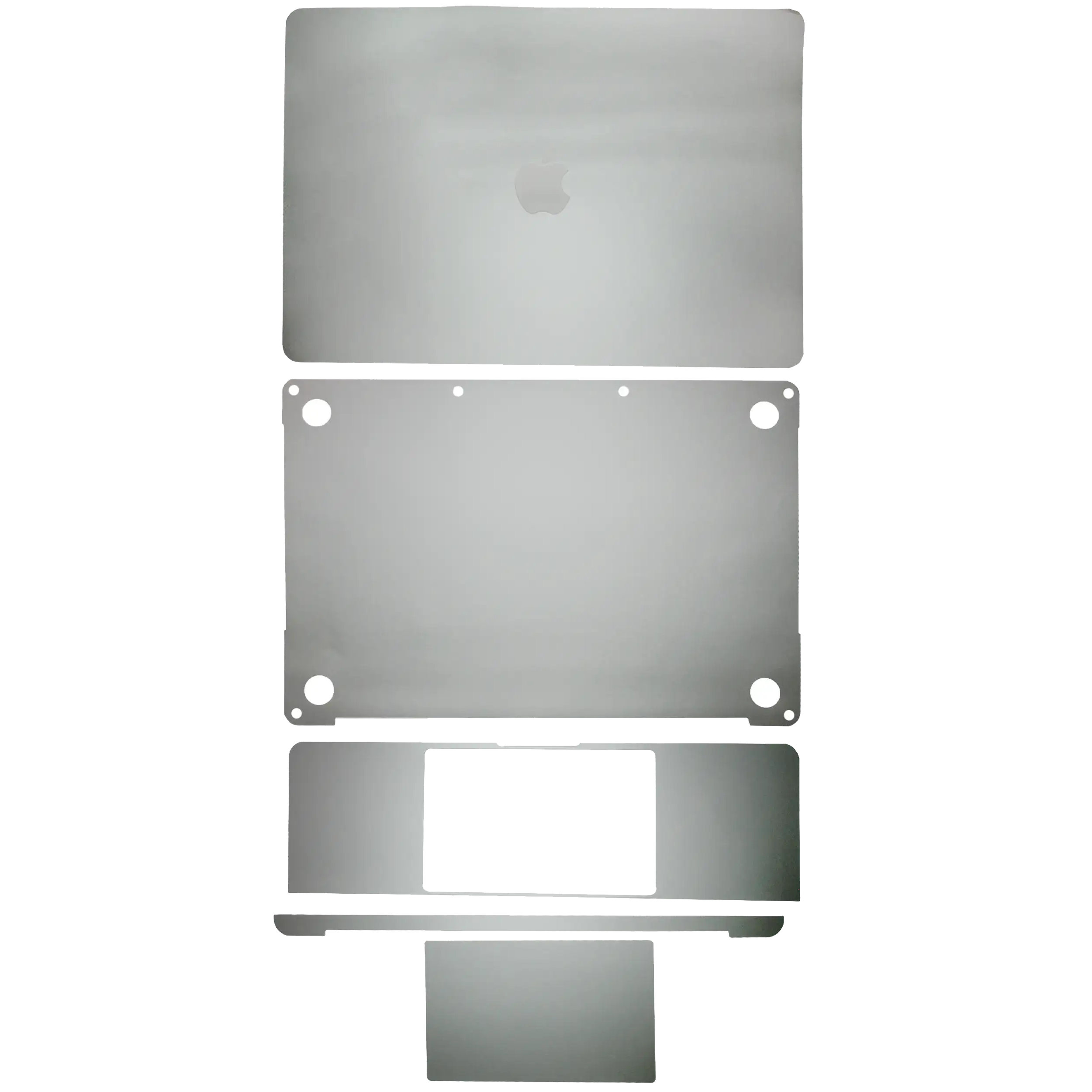 4in1 (Top, Bottom, Keyboard, Trackpad) Skin für MacBook Pro 13" A1989 (2018-2019) / A2159 (2019) / A1706 (2016-2017) (Space Grau)