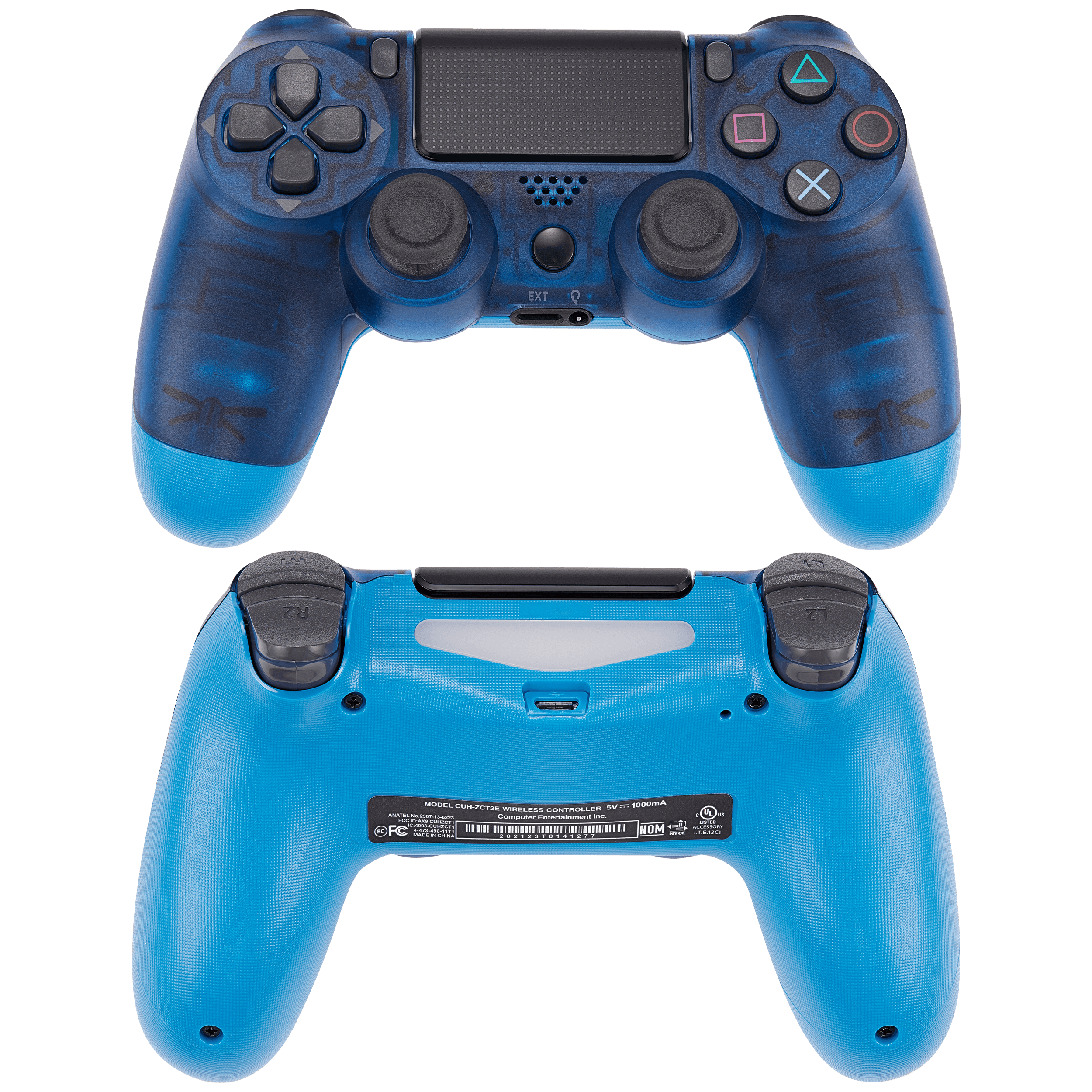 DoubleShock 4 Wired Controller für Playstation 4 (Crystal Blue)