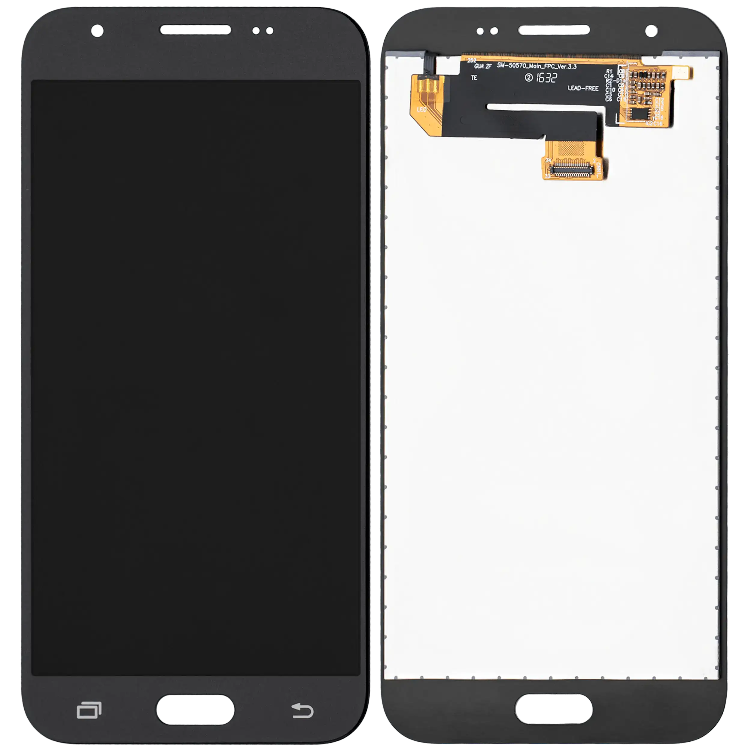 LCD-Display ohne Rahmen für Samsung Galaxy J3 / Emerge / Amp Prime 2 / Express Prime 2 / Eclipse / Prime (J327 / 2017) (Refurbished) (Schwarz)