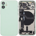 Backcover/Rahmen mit Ladebuchse Flex & Small Parts für iPhone 12 Mini (EU / Global Version) (gebrauchter OEM-Ausbau, Qualität C) (Grün)