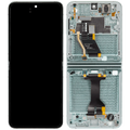 Inner OLED-Display mit Rahmen Compatible für Samsung Galaxy Z Flip 5 5G (F731) (US & International) (Aftermarket Plus) (Grün)