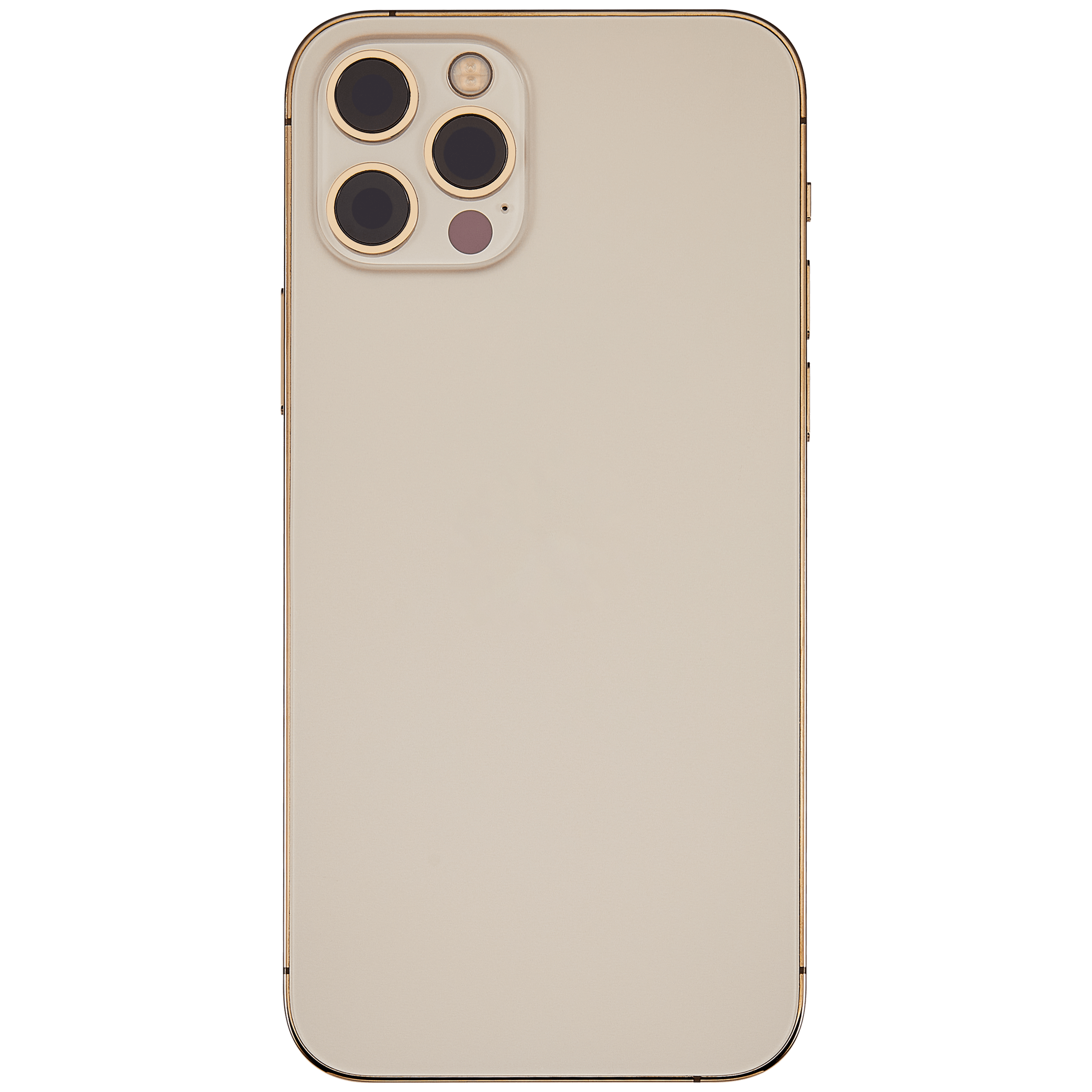 Backcover/Rahmen mit Small Parts für iPhone 12 Pro (EU / Global Version) (gebrauchter OEM-Ausbau, Qualität C) (Gold)