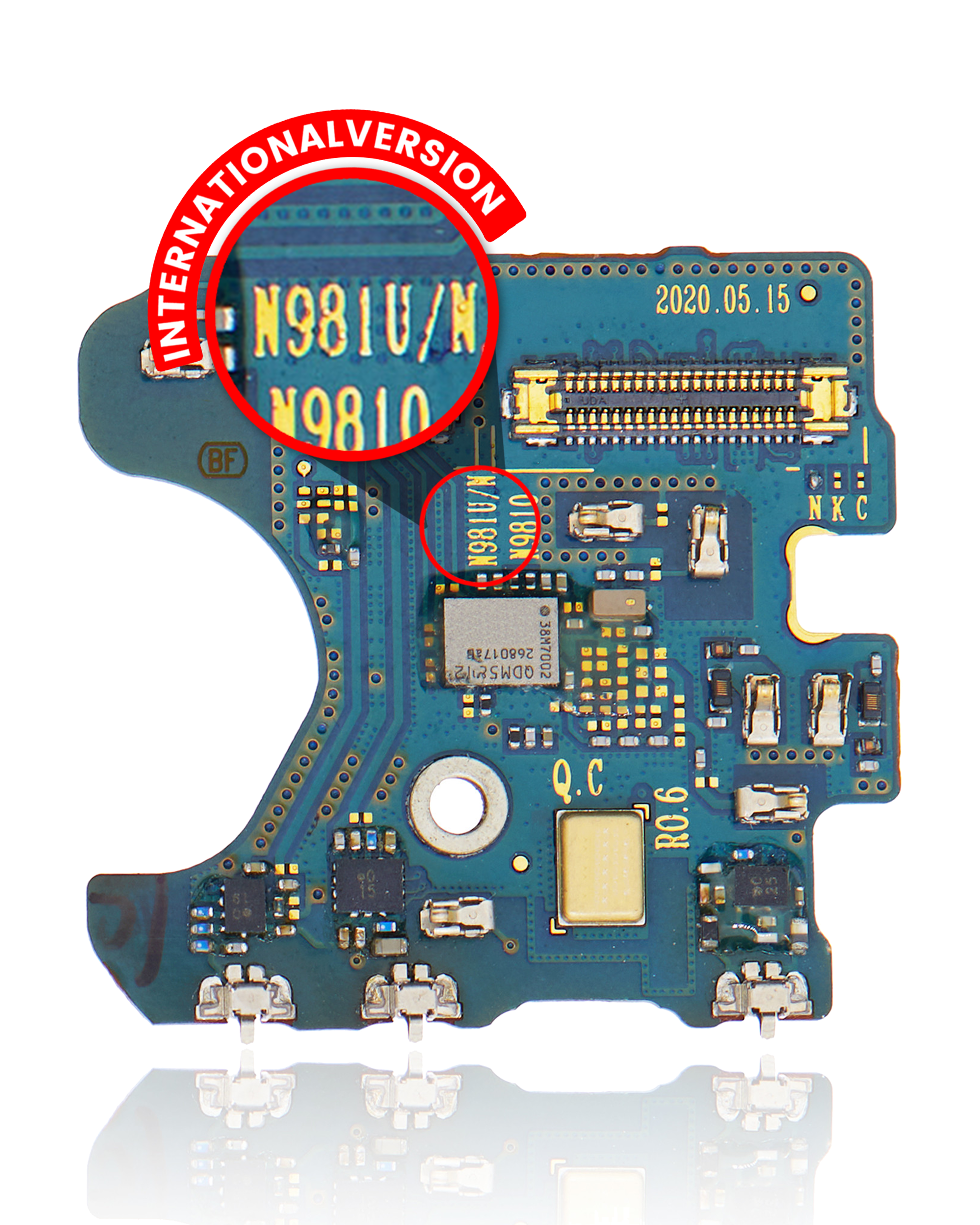 Microphone PCB Board für Samsung Galaxy Note 20 5G (N981U) (US-Version) (Service Pack)