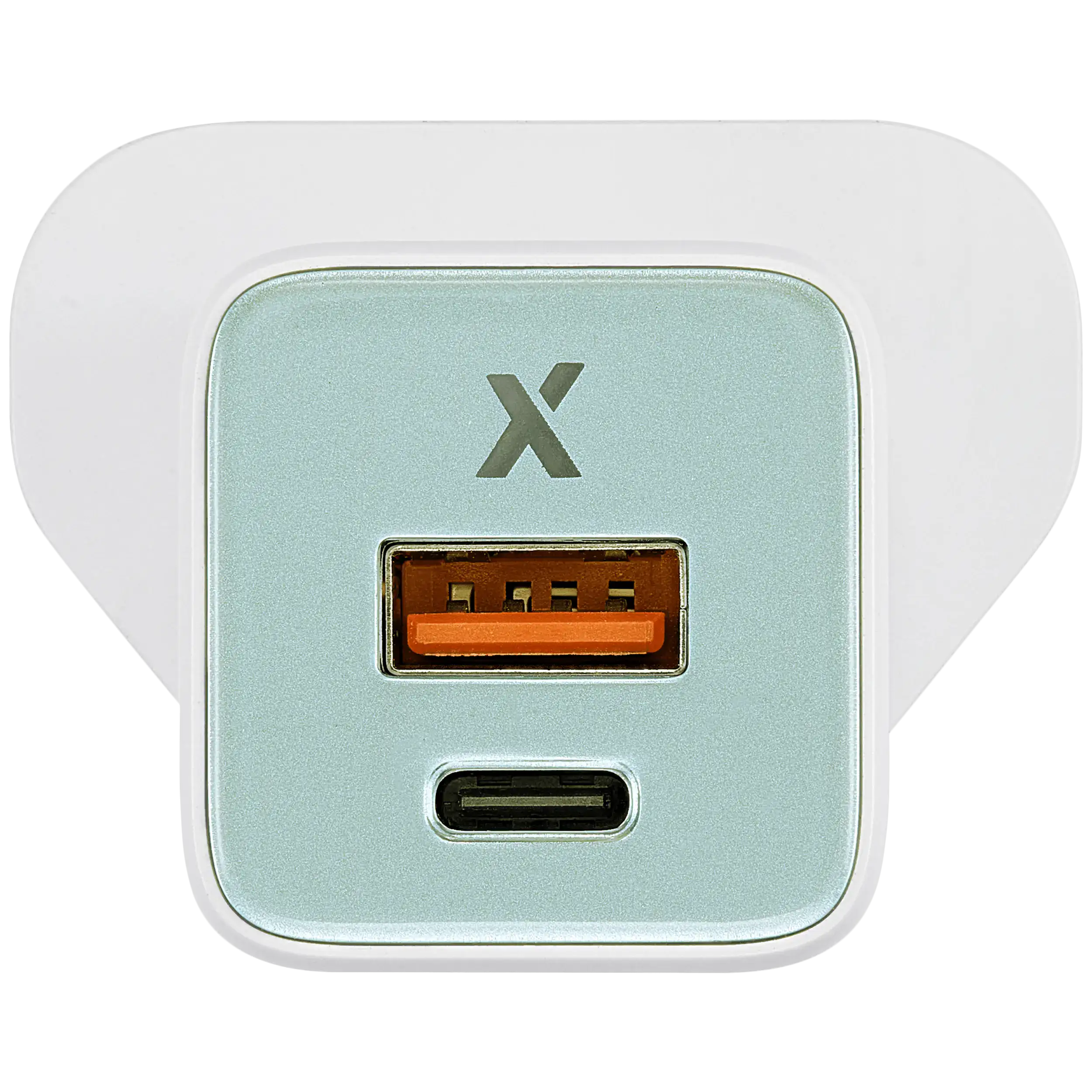 AmpSentrix 30W 2-in-1 USB-C / USB-A Wall Adapter (220V / UK Plug) (Teal)
