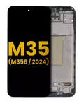 OLED-Display mit Rahmen für Samsung Galaxy M35 (Refurbished, Schwarz)