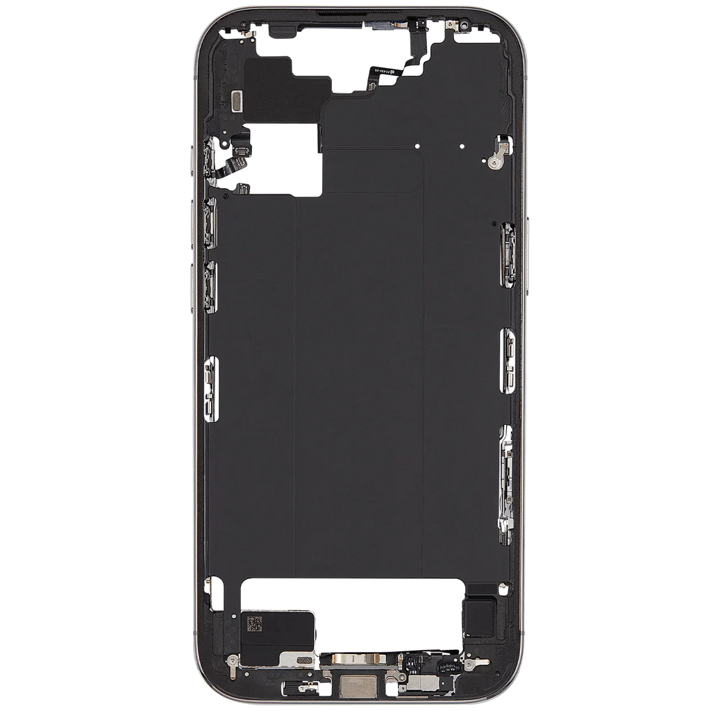 Midframe/Rahmen mit Ladebuchse Flex & Small Parts für iPhone Air (US / EU Version) (gebrauchter OEM-Ausbau, Qualität A) (Cloud White)