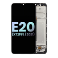 LCD-Komplettset mit Rahmen für Motorola Moto E20 (OEM, Schwarz)
