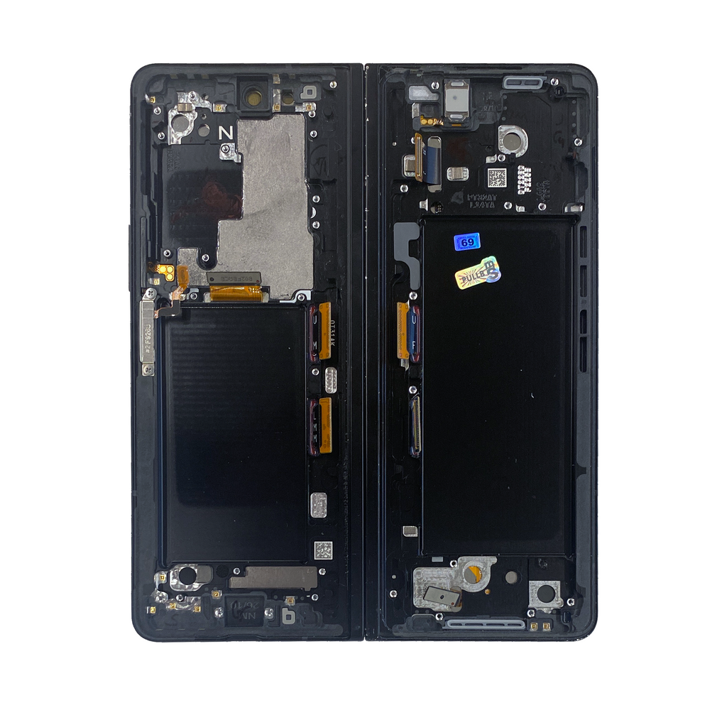 Inner OLED-Display mit Rahmen für Samsung Galaxy Z Fold 3 5G (US & International) (gebrauchter OEM-Ausbau, Qualität A) (Phantom Black)