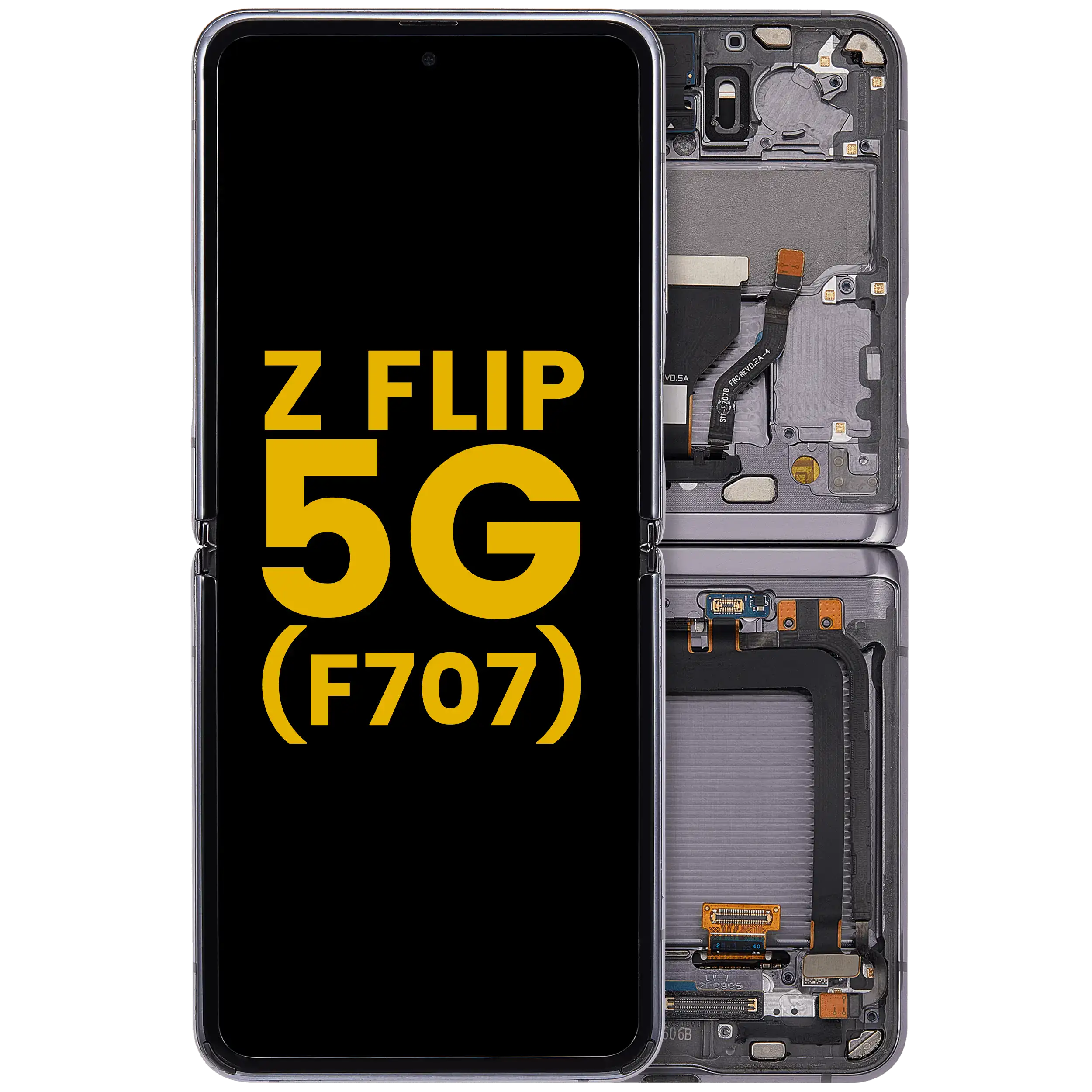 Innen-OLED-Modul m. Rahmen Samsung Galaxy Z Flip 5G Refurbished Mirror Black