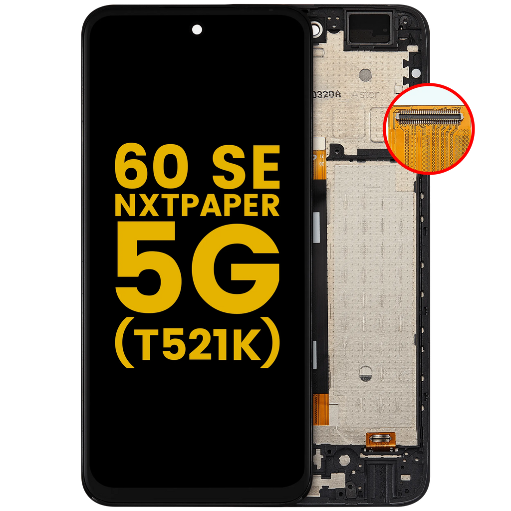 LCD-Display mit Rahmen für TCL 60 SE NxtPaper 5G (T521K) (Refurbished) (Alle Farben)