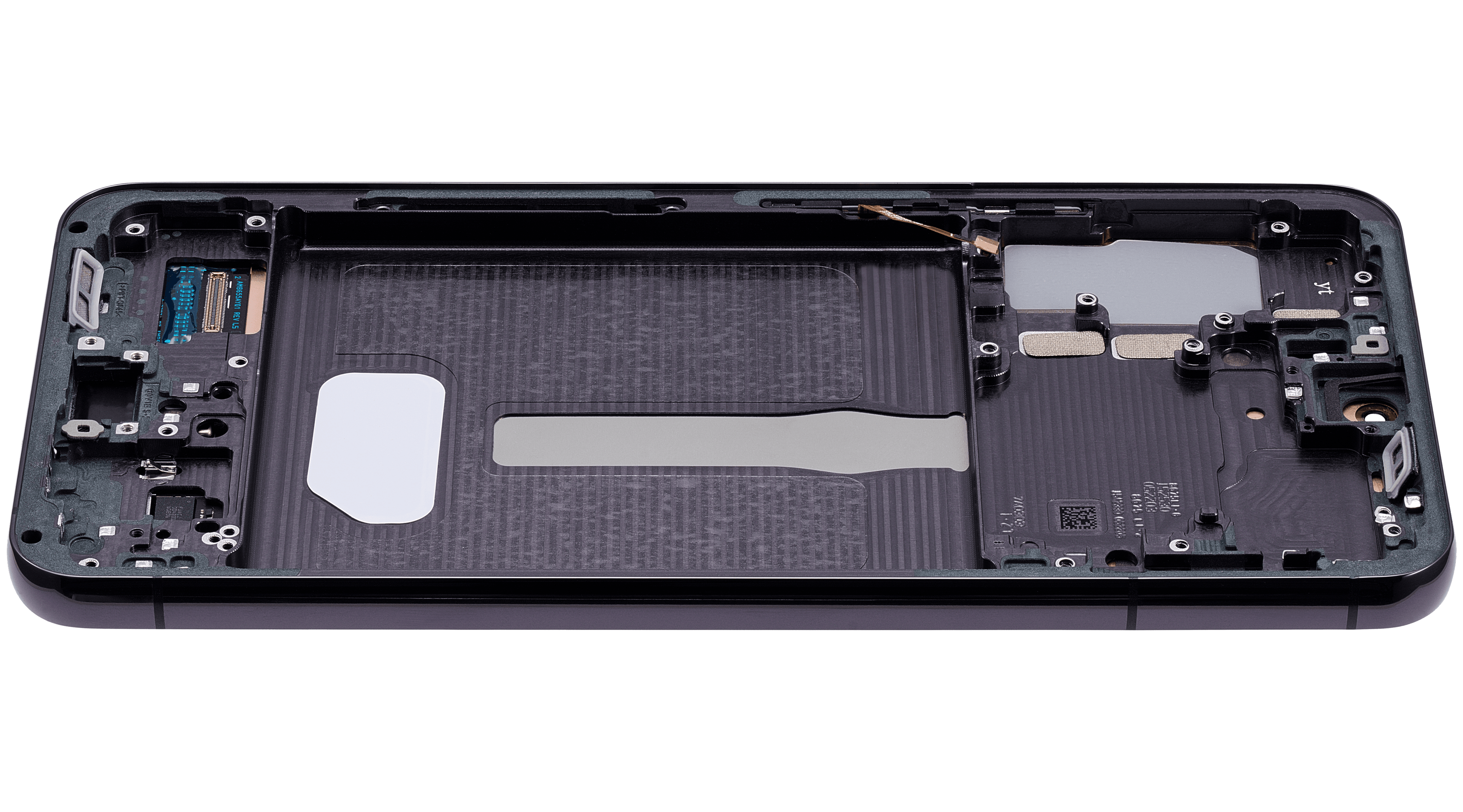 OLED-Display mit Rahmen für Samsung Galaxy S22 Plus 5G (gebrauchter OEM-Ausbau, Qualität A) (Phantom Black)