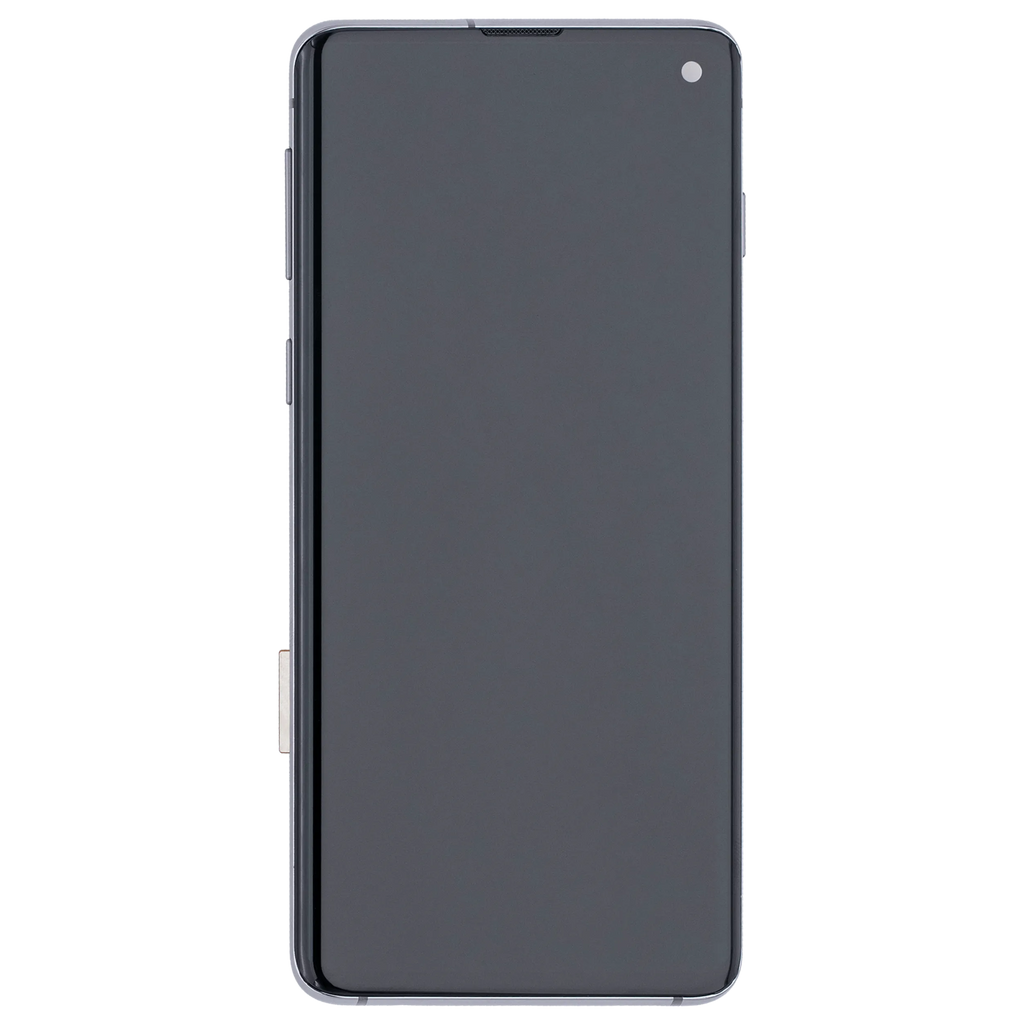 OLED-Display mit Rahmen für Samsung Galaxy S10 (Aftermarket Plus) (Prism / Ceramic Black)