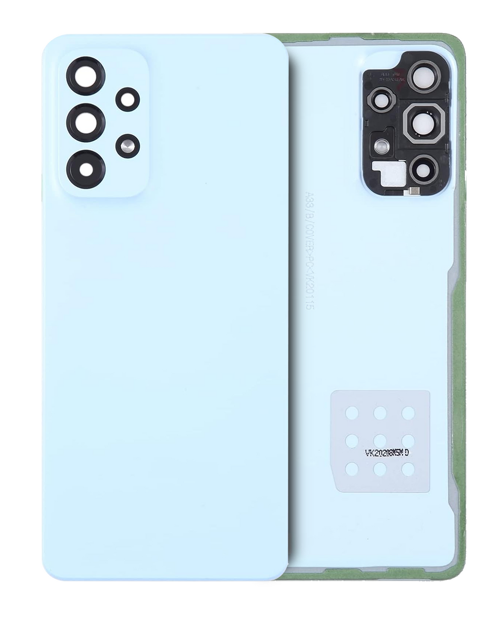 Back Cover Glass with Camera Lens for Samsung Galaxy A53 5G (A536 / 2022) (Service Pack) (Blue)
