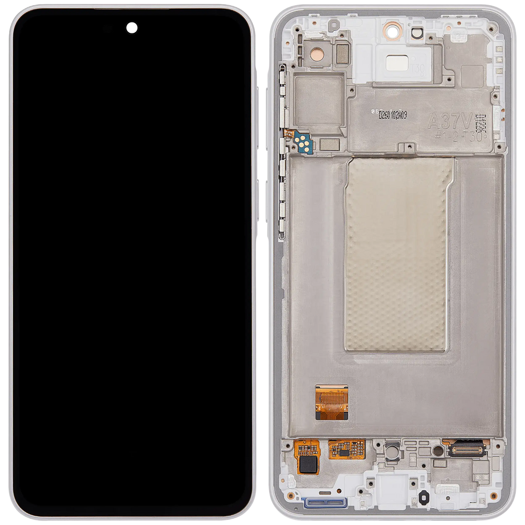 OLED-Display mit Rahmen für Samsung Galaxy A37 5G (A376 / 2026) (Refurbished) (Weiß)