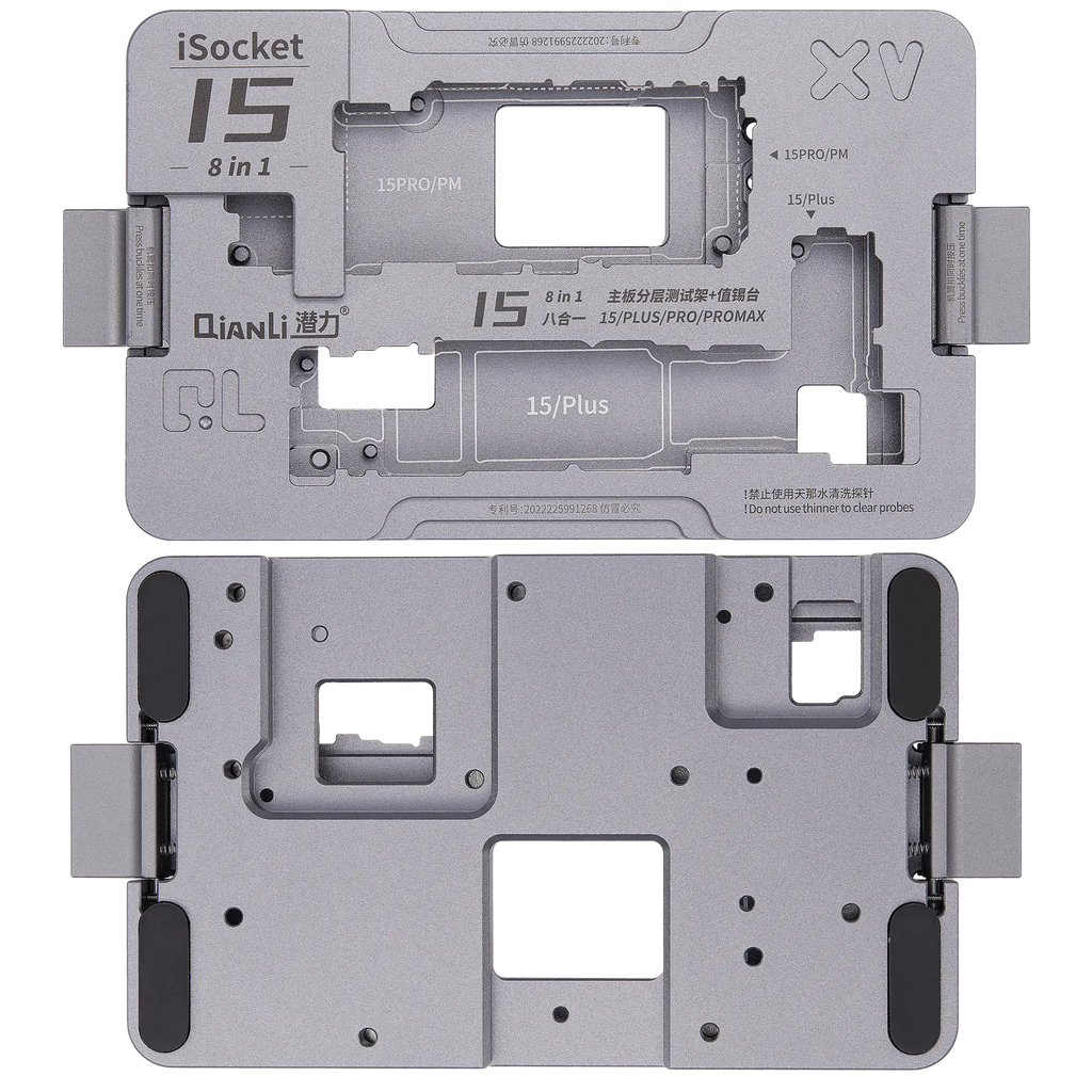 Qianli iSocket 8-in-1 Motherboard Testständer iPhone 15 Pro Max mit US Pin Board