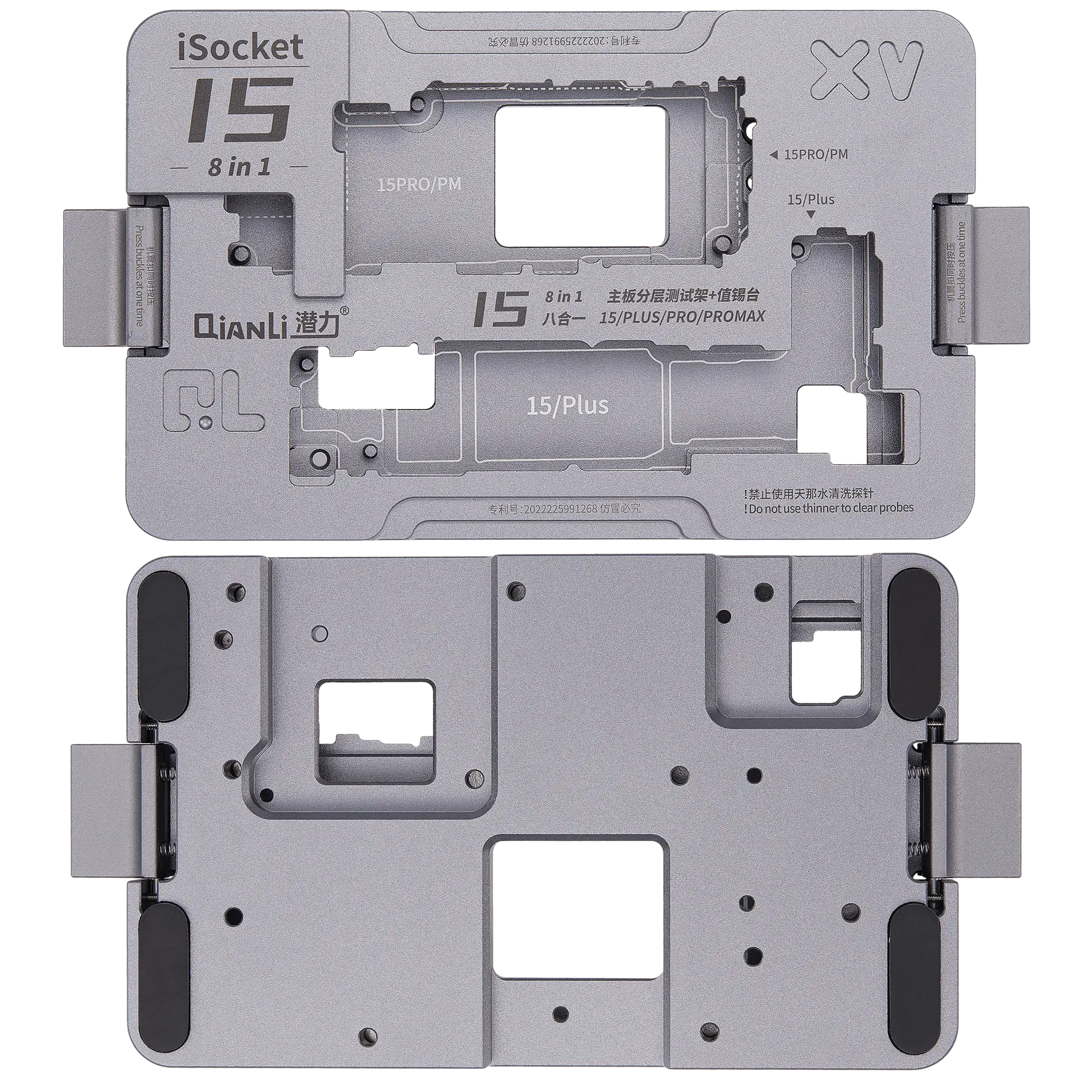 Qianli iSocket 8-in-1 Motherboard Testständer iPhone 15 Pro Max mit US Pin Board