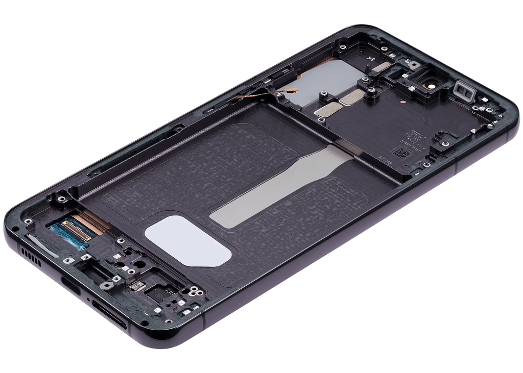 OLED-Display mit Rahmen für Samsung Galaxy S22 Plus 5G (gebrauchter OEM-Ausbau, Qualität A) (Phantom Black)