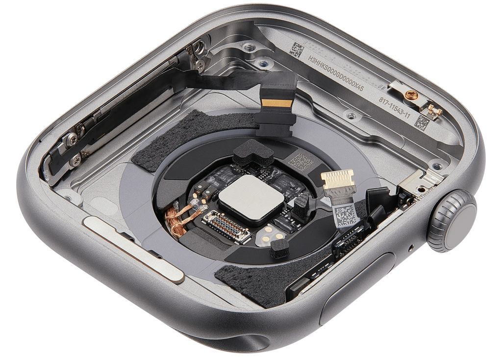 Backcover/Rahmen für Watch Series 11 (46MM) (gebrauchter OEM-Ausbau, Qualität A) (GPS Version) (Aluminum / Space Gray)