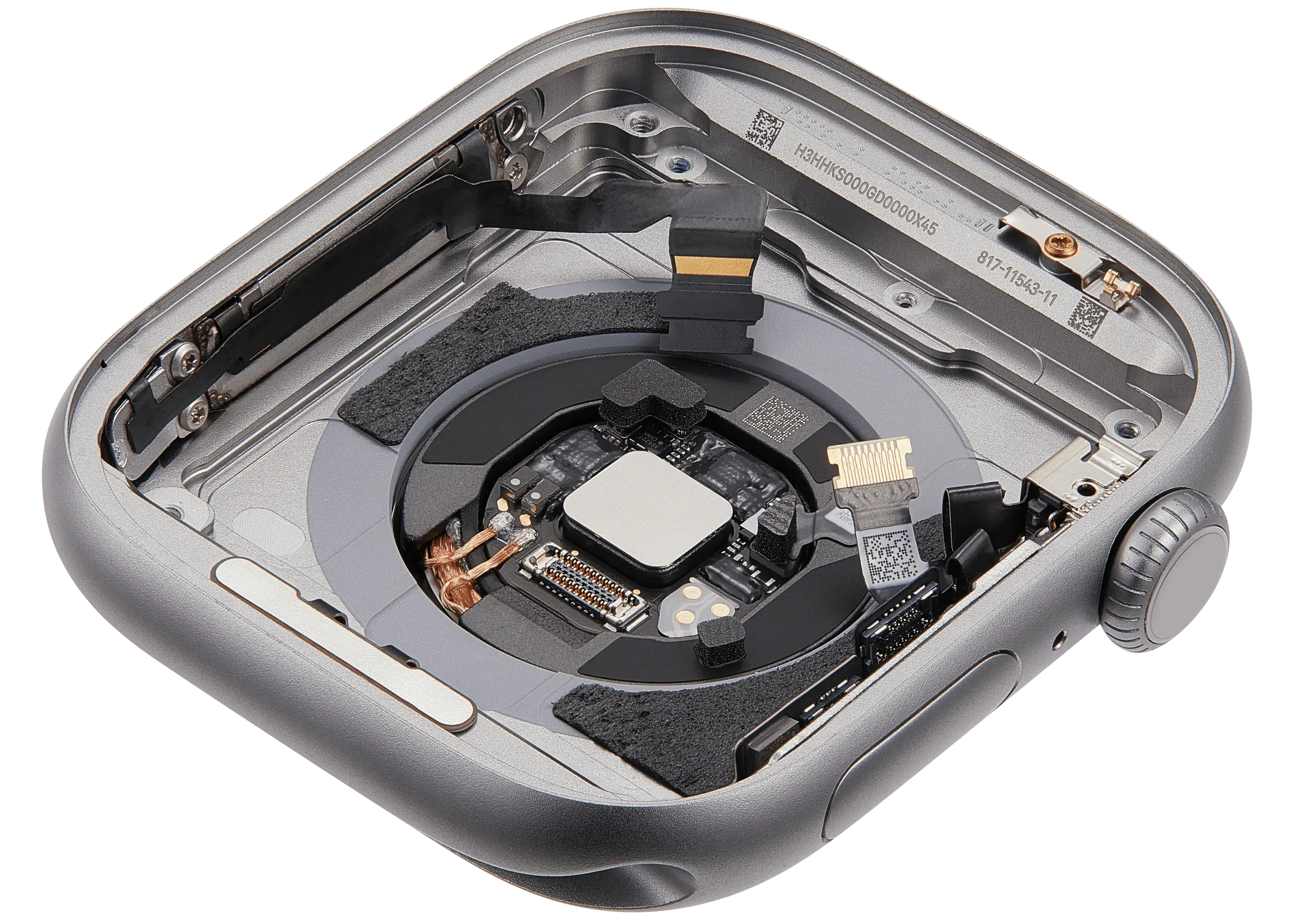 Backcover/Rahmen für Watch Series 11 (46MM) (gebrauchter OEM-Ausbau, Qualität A) (GPS Version) (Aluminum / Space Gray)