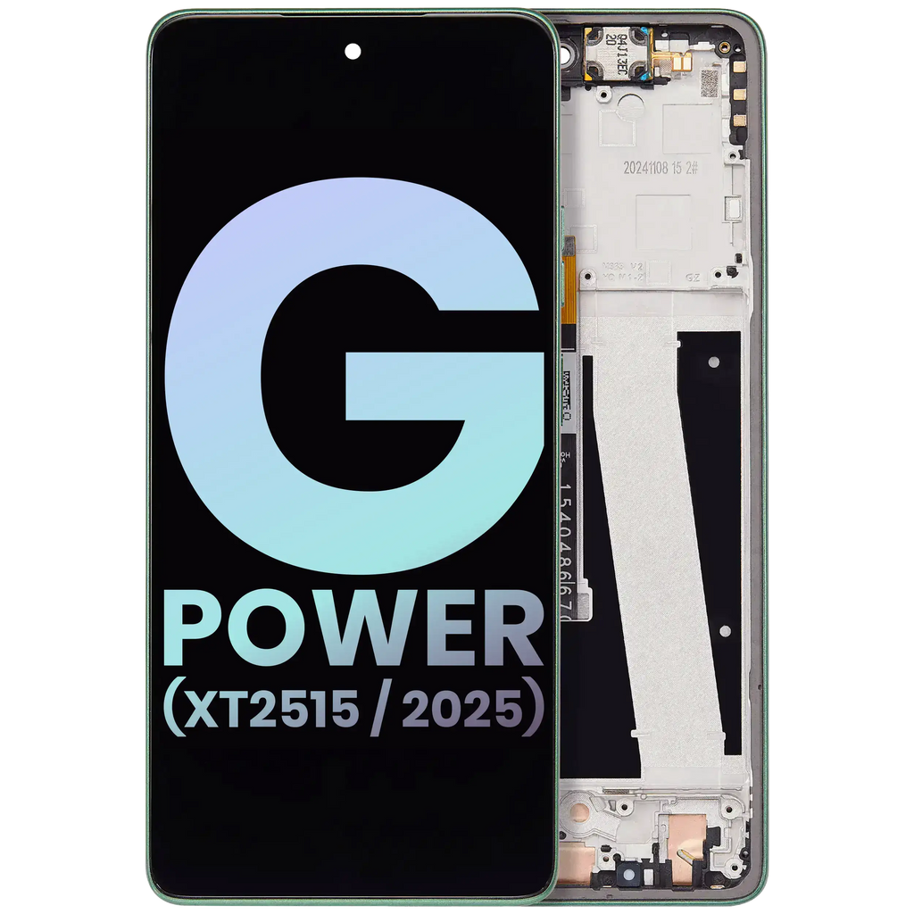 LCD Display with Frame for Motorola Moto G Power (XT2515 / 2025) (Original OEM) (Leaf Green)