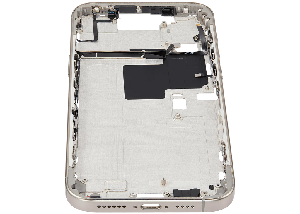Midframe/Rahmen mit Power And Volume Button für iPhone 16 Pro Max (US-Version) (Aftermarket Plus) (Natural Titanium)