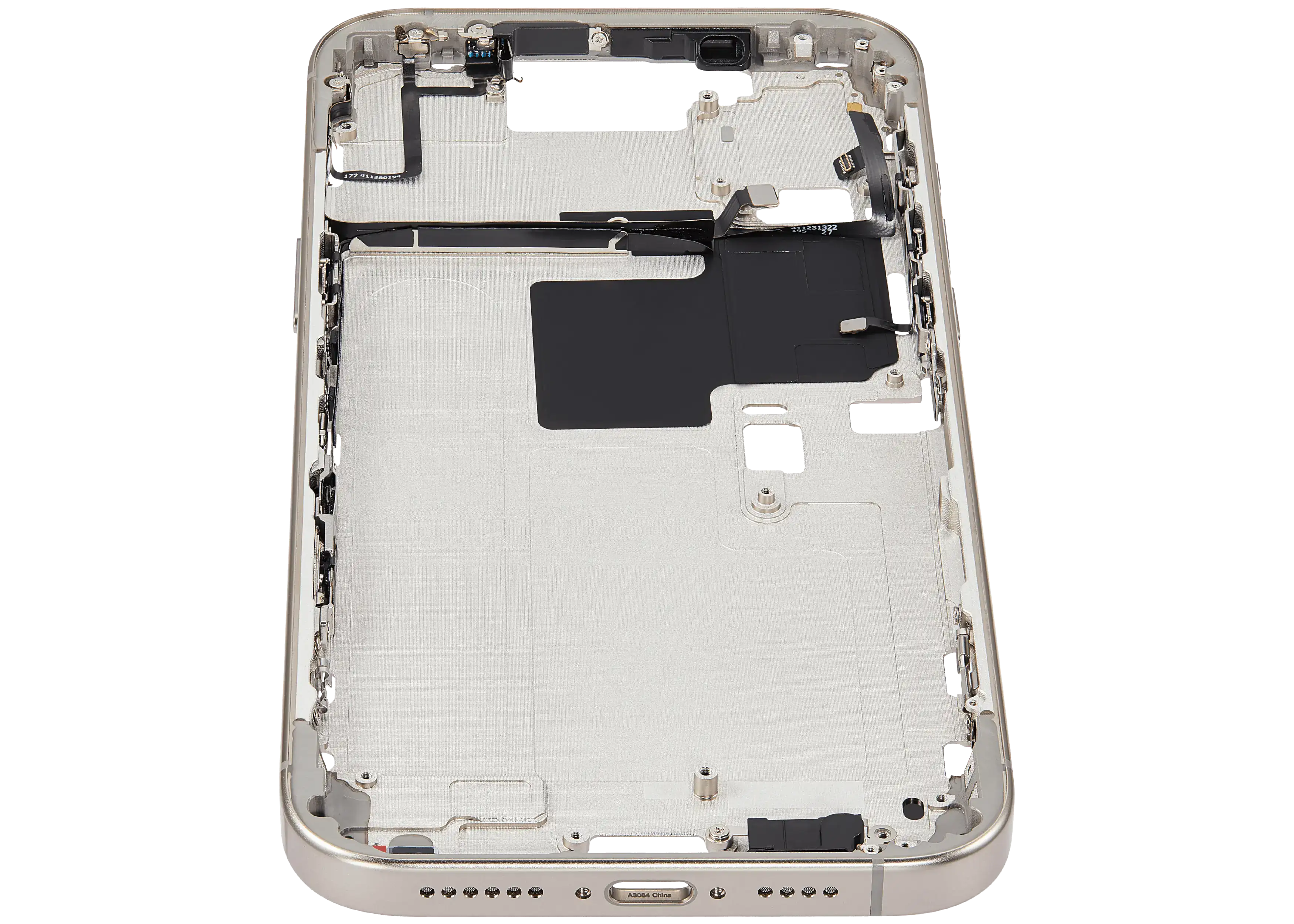 Midframe/Rahmen mit Power And Volume Button für iPhone 16 Pro Max (US-Version) (Aftermarket Plus) (Natural Titanium)