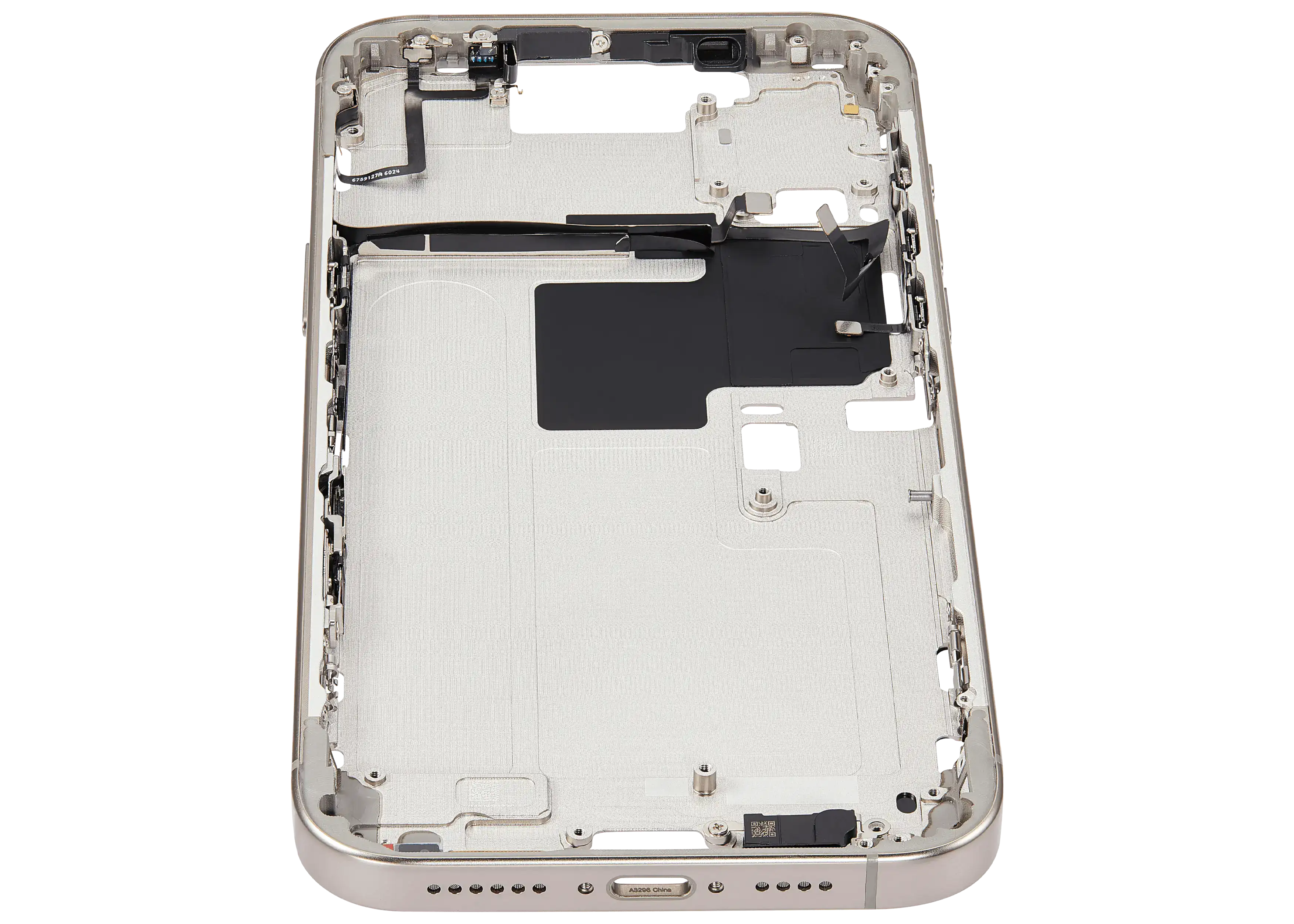 Midframe/Rahmen mit Power And Volume Button für iPhone 16 Pro Max (EU / Global Version) (Aftermarket Plus) (Natural Titanium)
