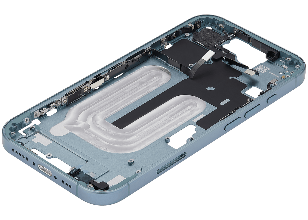 Midframe/Rahmen mit Power And Volume Button für iPhone 16 (EU / Global Version) (Aftermarket Plus) (Teal)