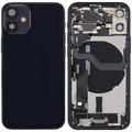 Backcover/Rahmen mit Ladebuchse Flex & Small Parts für iPhone 12 Mini (US-Version) (gebrauchter OEM-Ausbau, Qualität B) (Schwarz)