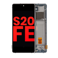 OLED-Display mit Rahmen für Samsung Galaxy S20 FE Cloud White (Aftermarket Plus)