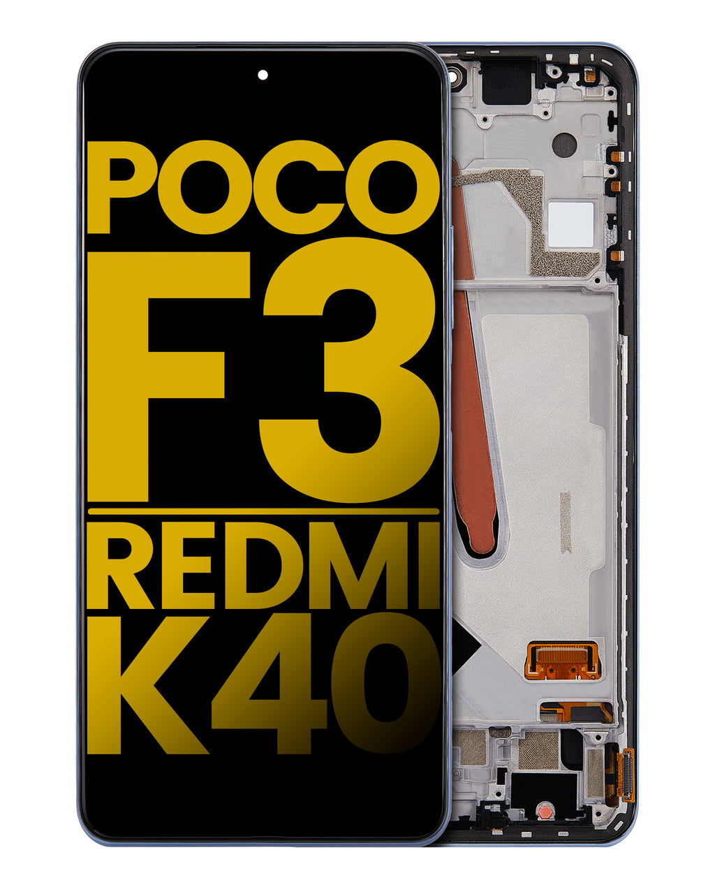 OLED-Display mit Rahmen für Xiaomi Poco F3/Redmi K40/Pro Refurbished Blau