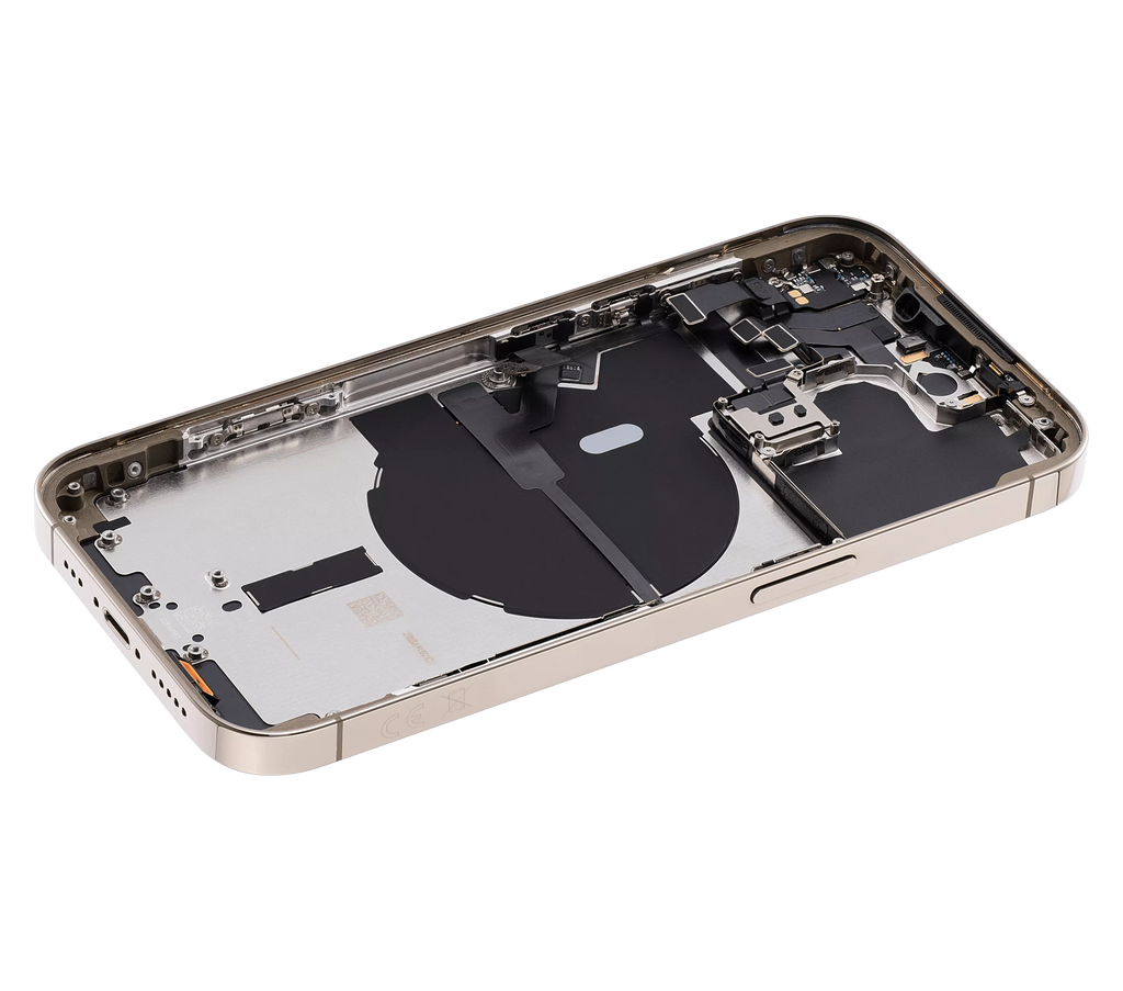 Backcover/Rahmen mit Small Parts für iPhone 14 Pro (EU / Global Version) (gebrauchter OEM-Ausbau, Qualität A) (Gold)