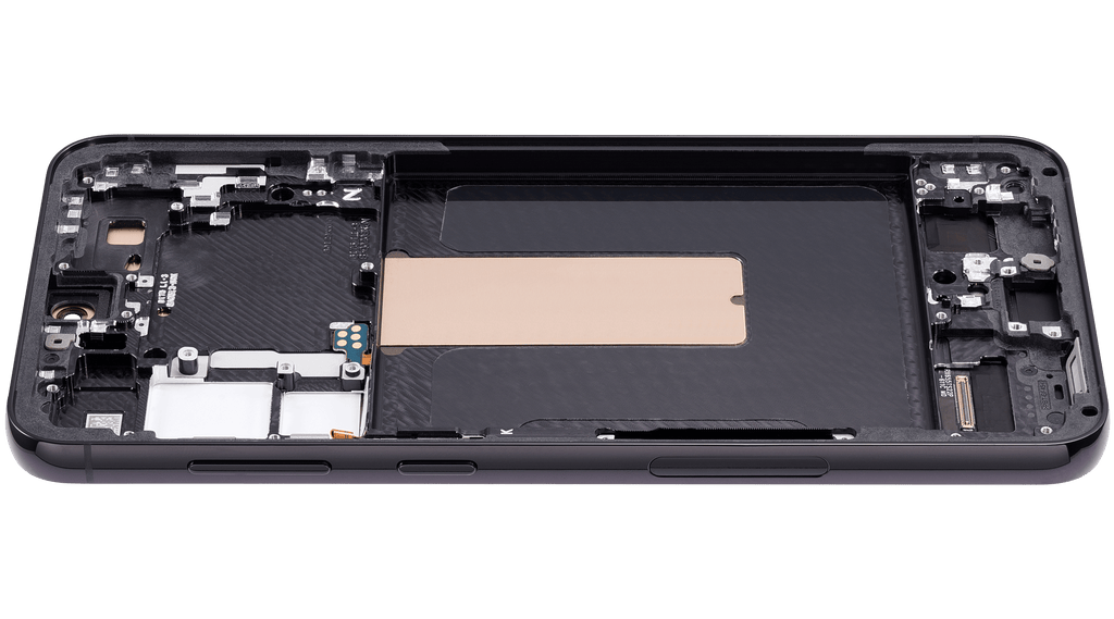 OLED-Display mit Rahmen für Samsung Galaxy S23 Plus (US & International) (Aftermarket Plus) (120Hz) (Phantom Black)