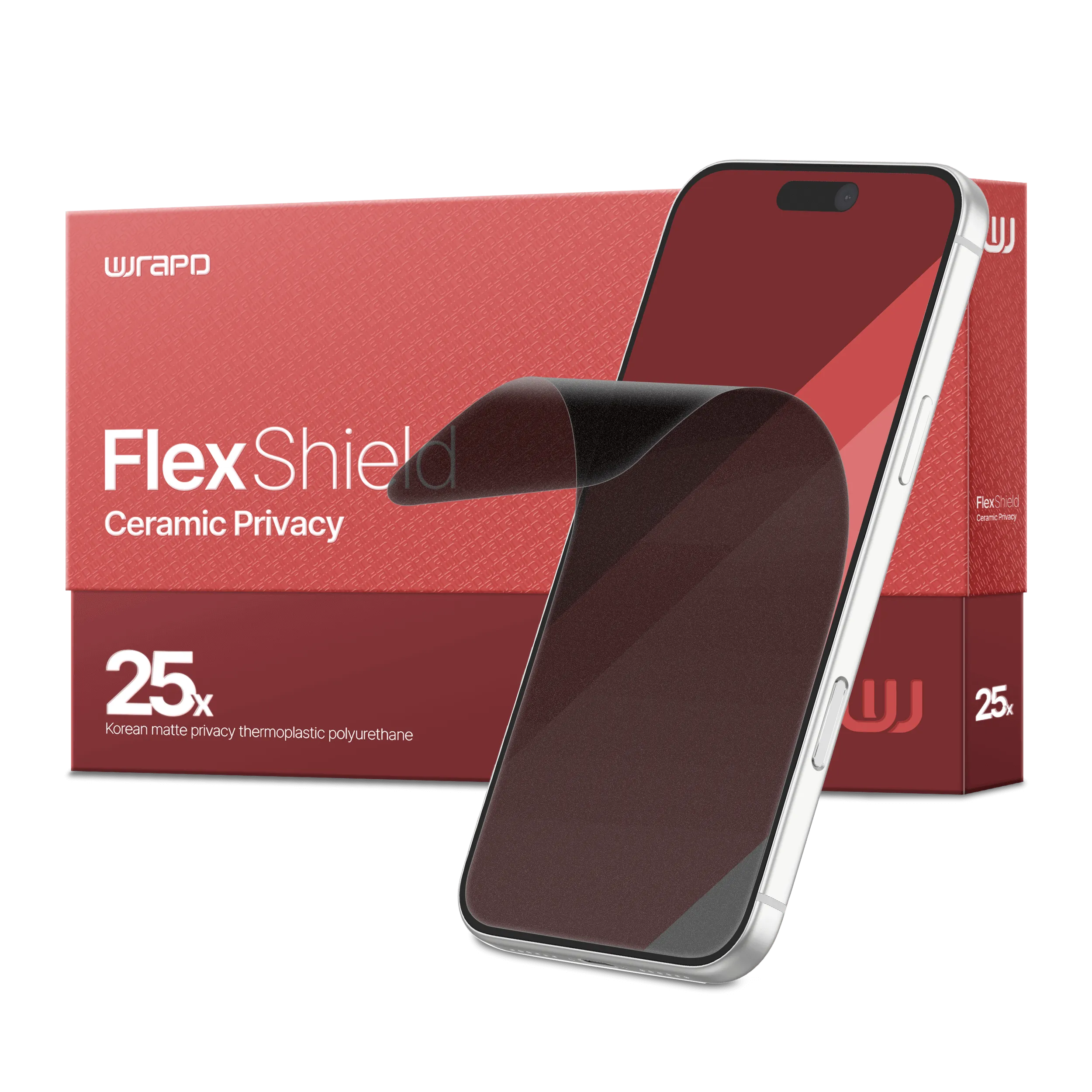 Wrapd FlexShield - TPU Display Protector Film (25 Pack) (Matte Privacy)