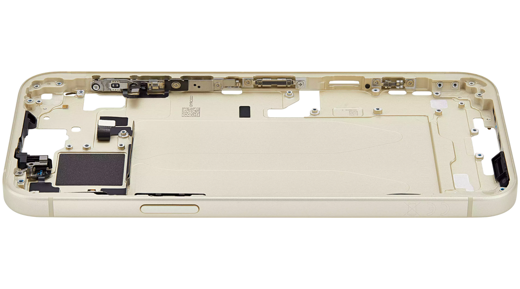 Midframe/Rahmen mit Small Parts für iPhone 15 Plus (EU / Global Version) (Gebrauchter Ausbau/Pull, Qualität A) (Gelb)