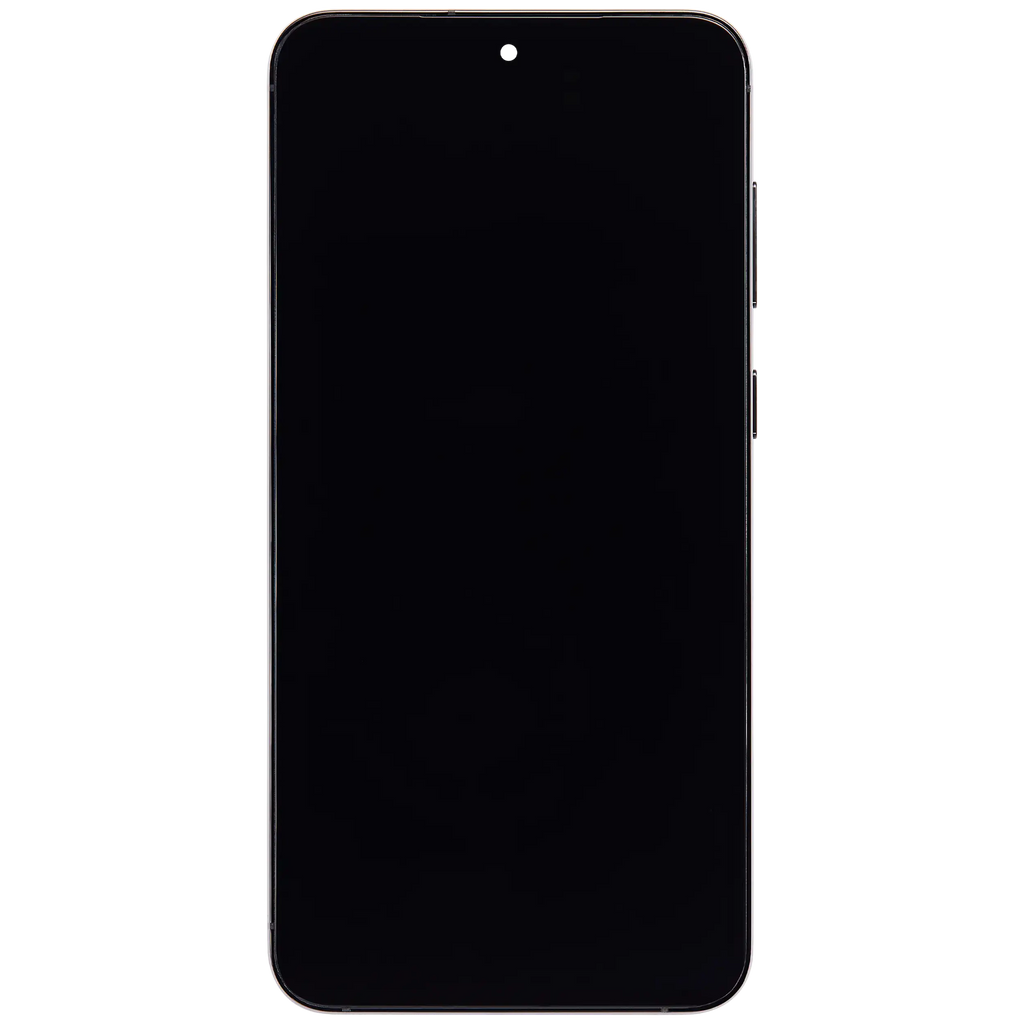OLED-Display mit Rahmen für Samsung Galaxy S23 Plus (US & International) (Aftermarket Plus) (120Hz) (Phantom Black)