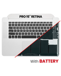 Top Case mit Akku and Keyboard (ANSI US) für MacBook Pro 15" A1398 (2013-2014) (gebrauchter OEM-Ausbau, Qualität A)