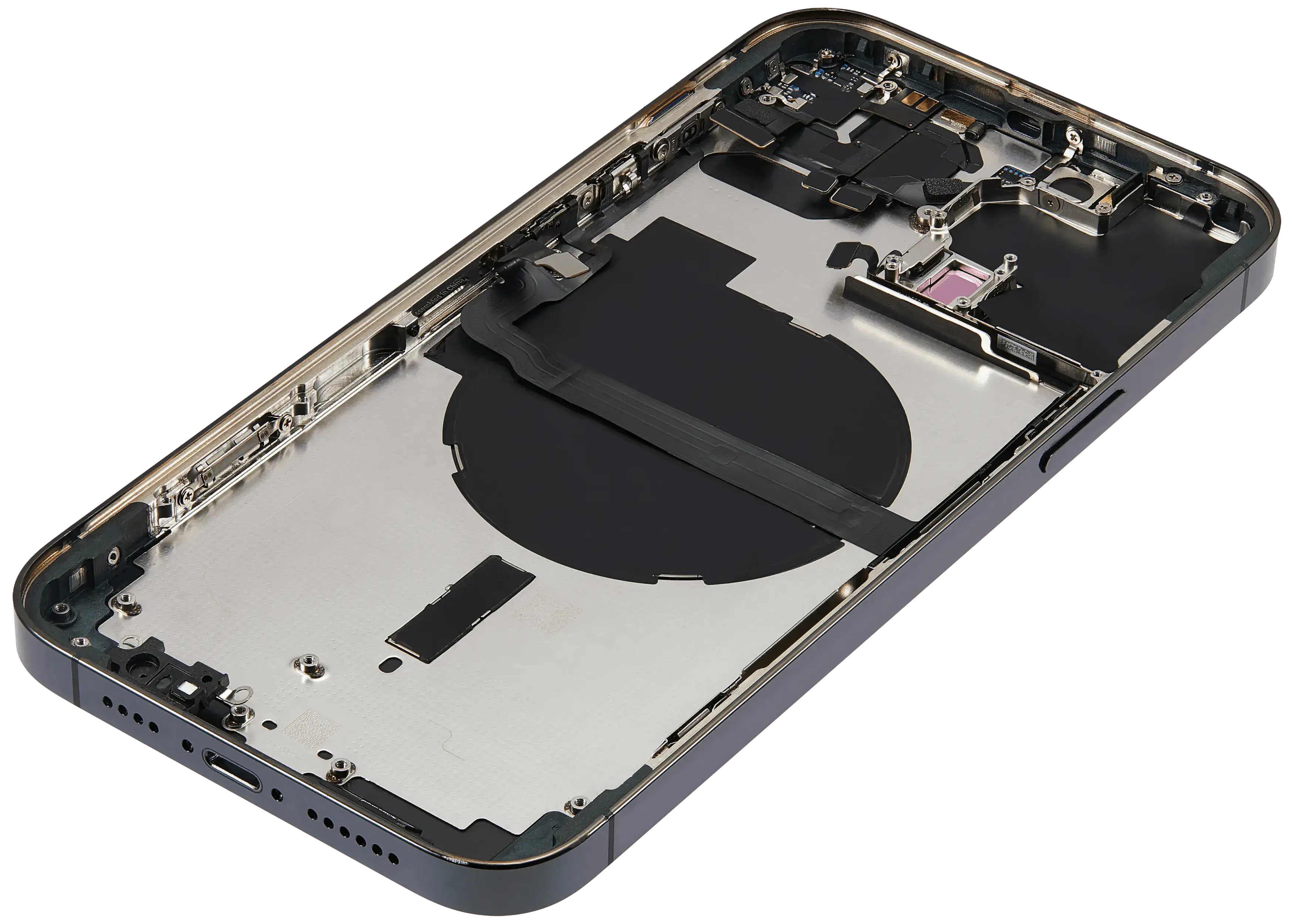 Backcover/Rahmen mit Small Parts für iPhone 13 Pro Max (EU / Global Version) (gebrauchter OEM-Ausbau, Qualität C) (Alpine Grün)