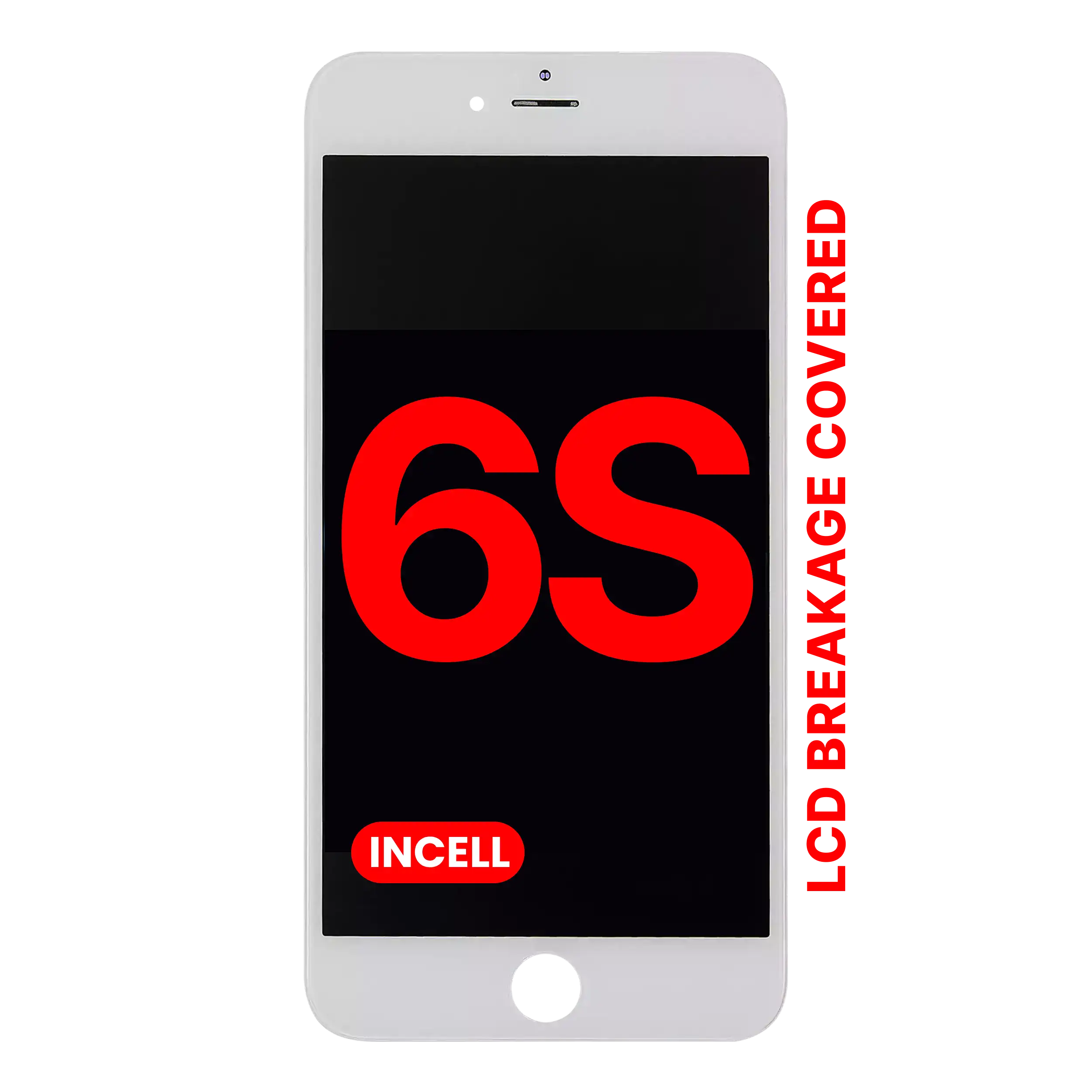 LCD-Display mit Stahlplatte für iPhone 6S (Aftermarket Pro: XO7 Incell) (Weiß)