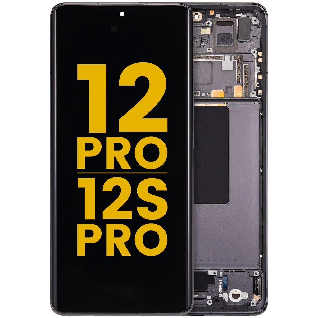 OLED-Display mit Rahmen für Xiaomi 12 Pro / 12S Pro (Refurbished) (Grau)